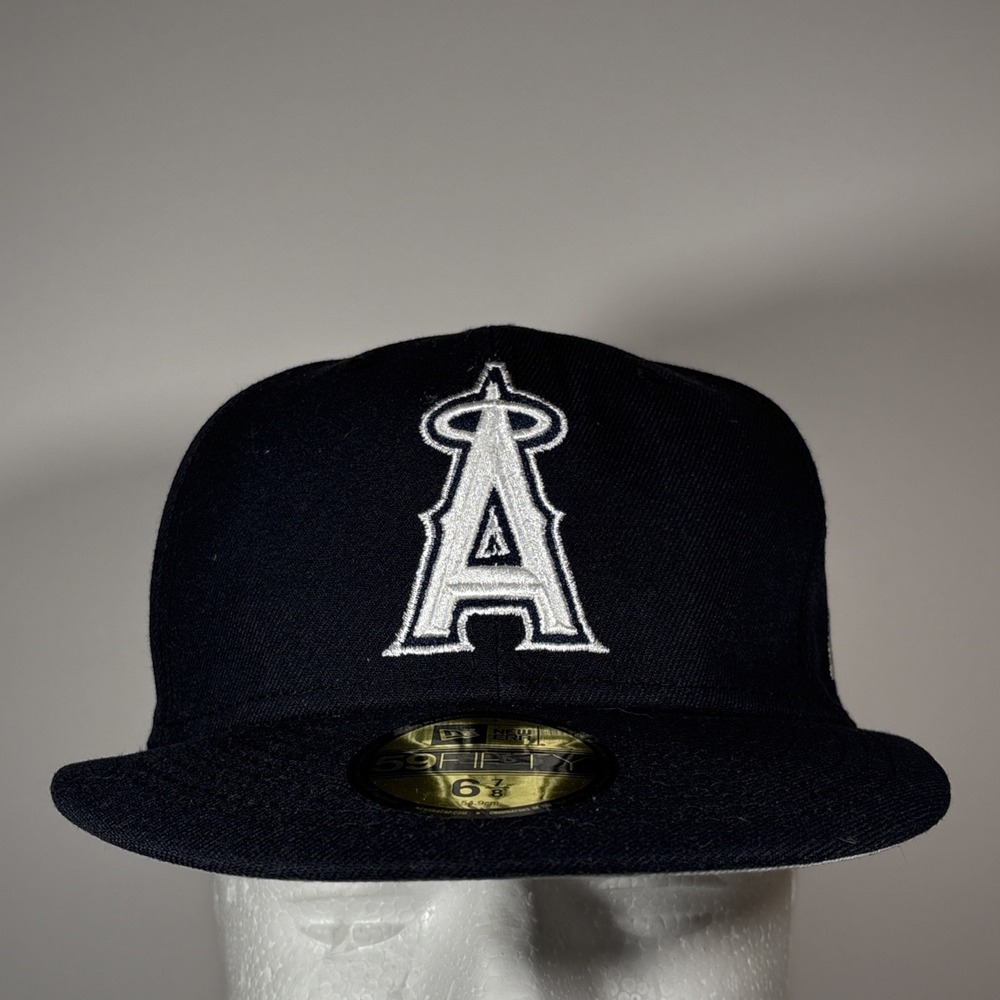 New Era 59FIFTY Los Angeles Angels Navy Blue‎ MLB Fitted Hat 6 7/8
